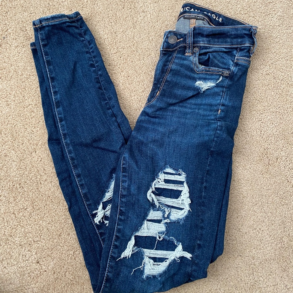 AE Ripped High Waisted Skinny Jeans